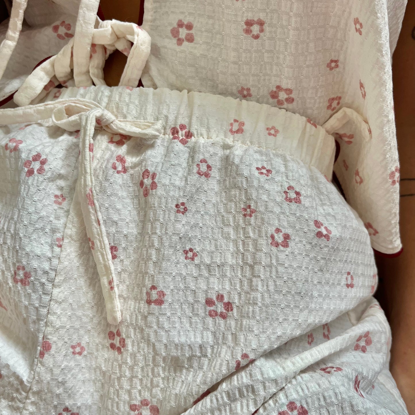 Pijama Cayetana Conjunto de Algodão Off White