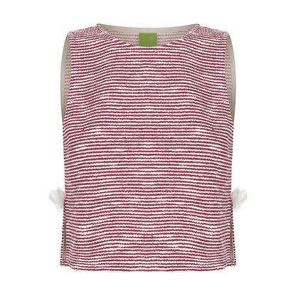 Regata em tricot listrado