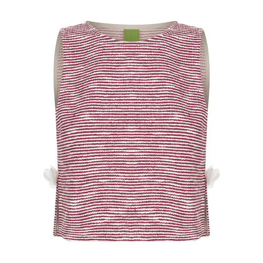 Regata em tricot listrado