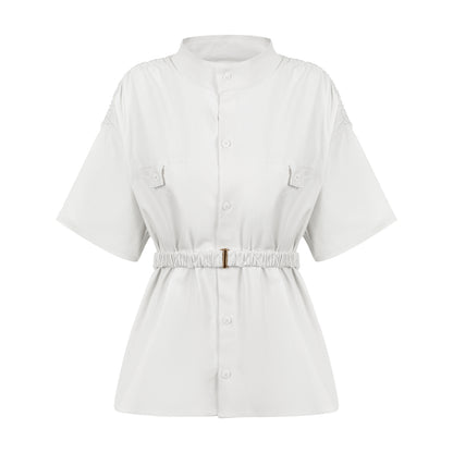 Camisa Manga Curta Sarja Off White