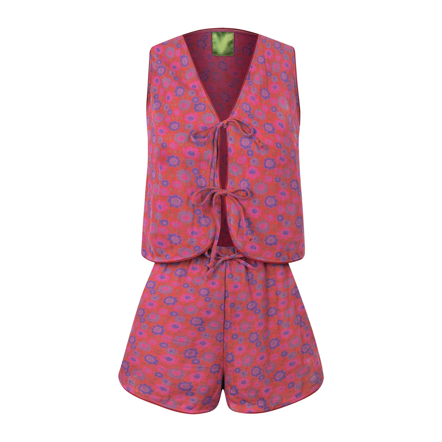 Pijama Cayetana Conjunto de Algodão Roxo