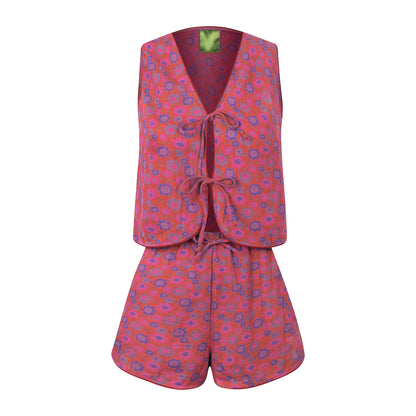 Pijama Cayetana Conjunto de Algodão Roxo
